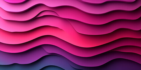 Aufkleber - A vibrant display of layered waves in pink, purple, and blue designed for creative backgrounds or digital art projects