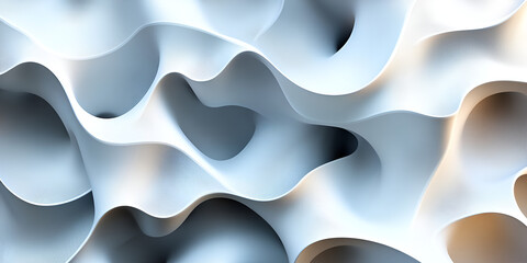 Aufkleber - Organic wave-like patterns in textured material showcasing intricate details and shadow play under soft lighting