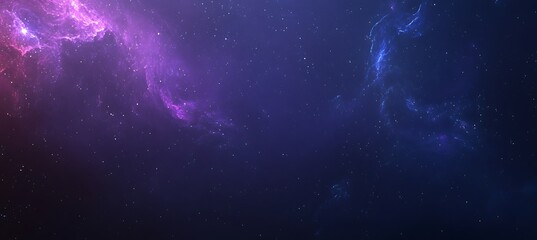 Poster - A dark, cosmic background with swirling galaxies and a clear text space