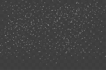 Wall Mural - Realistic shining snowfall background for Christmas banner of winter collection decoration isolated on transparent with copy space. Snow flakes, snow background. Falling Christmas.