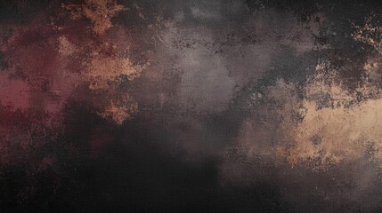 Wall Mural - Dark brown and copper grunge background with distressed texture, perfect for adding a vintage or industrial vibe to designs