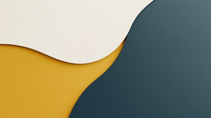 Poster - the combination of blue, yellow and white colors creates a harmonious and visually appealing composi