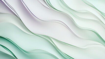 Poster - Abstract green and white background with smooth lines creating a sense of elegance and modernity, perfect for any project that requires a touch of sophistication