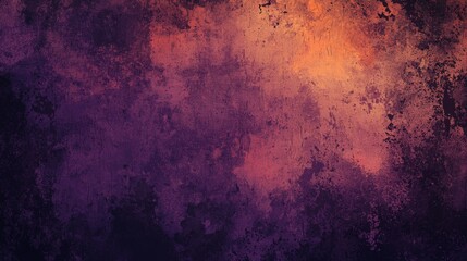 Wall Mural - Deep purple and orange combine in this distressed, abstract grunge background, creating a textured and vintage design. This versatile background would be perfect for a variety of projects