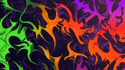 Poster - Colorful abstract swirls are blending together creating an abstract background with a psychedelic look. The image is ideal for projects related to art, creativity and modern design