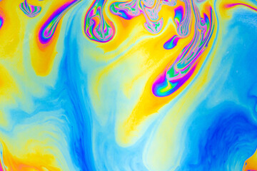 Wall Mural - psychedelic multicolored background abstract. rainbow colors. patterns background. photo macro shot 