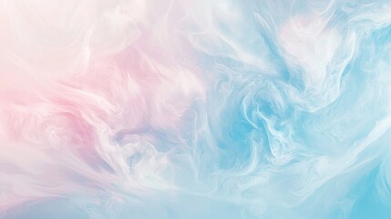 Poster - Graceful white smoke swirls into colorful shapes on a dreamy pastel background, creating a soft, elegant design full of magic and mystery. Perfect for any creative project