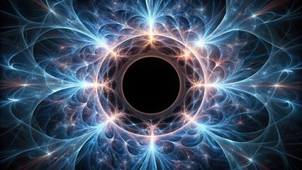 Wall Mural - Fractal burst arrangement in the shape of a blackhole , fractal, burst, arrangement, blackhole, space, galaxy, abstract