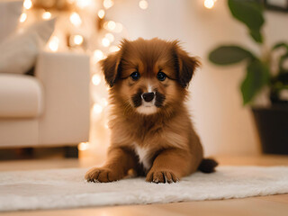 puppy on the sofa