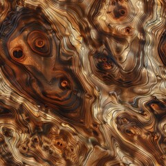 Canvas Print - Richly figured rosewood burl with intricate, swirling patterns, perfect for luxury furniture veneers, luxury wood texture, artistic sophistication