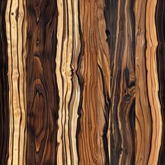 Sticker - Luxurious zebrano wood with bold, dark stripes, suitable for highend furniture, luxury wood texture, unique elegance