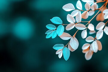 Aufkleber - Mint color abstract landscape with soft gradients and serene scenes, captured in a photo where an abstract landscape features soft gradients in mint and pastel tones, evoking a sense of serenity