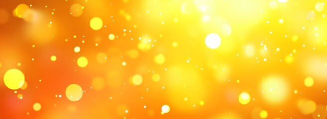 Abstract Golden Bokeh Background with Warm Orange Hues