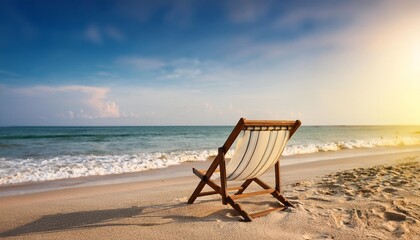 Wall Mural - deck chair at the beach