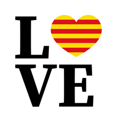 Wall Mural - Love Catalonia typography poster. Vector template for banner, flyer, greeting card, shirt design, etc.