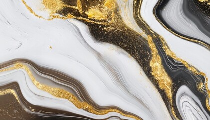 Wall Mural - liquid marble painting background design with gold glitter dust texture texture marble generative ai