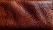 © Patti - illustration of a brown detailed leather texture close up on wide banner background with copy space generative ai