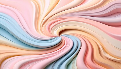 Wall Mural - abstract twirling pastell colors as background wallpaper