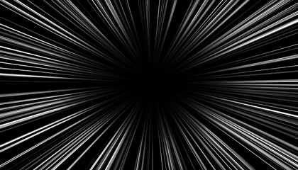 anime speed line background animation on black radial comic light speed lines moving