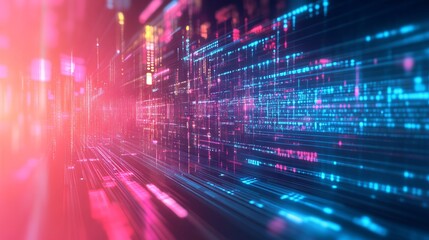 Poster - abstract futuristic background data transfer. technology concept. futuristic cyberspace background.