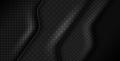 Poster - abstract geometric black design monochrome banner pattern background brochure website flyer certificate presentation landing page template