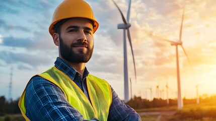 Wind Turbine Engineer Maintaining Renewable Energy Infrastructure with Safety Protocols