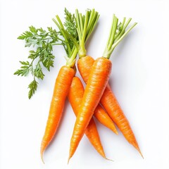 Wall Mural - close up of carrot isolated on white background