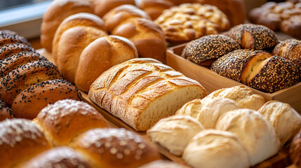 Poster - Delicious breads, ideal image for advertising bakeries, confectionery shops, markets.