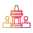 © darwin - balinese temple Line Gradient Icon