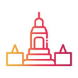 © darwin - balinese temple Line Gradient Icon