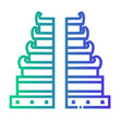 © darwin - balinese temple gate Line Gradient Icon