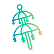 © darwin - Balinese umbrella Line Gradient Icon