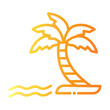 © darwin - beach tree Line Gradient Icon