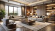 © DigitalArt Max - A luxurious Italian retreat harmonizes sleek lines, rich textures, and refined materials, exuding understated elegance and sophistication in a serene, exclusive atmosphere.