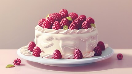 Wall Mural - strawberry cake with cream