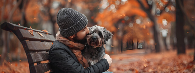 Poster - Person kissing their dog