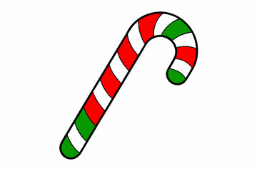 Wall Mural - Christmas Day candy cane vector art illustration