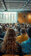 © peacehunter - Audience Attending a Conference in a Modern Hall with Large Windows and Natural Light