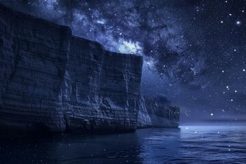 Poster - Coastal Night Sky Reflection