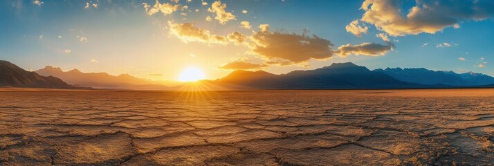 Aufkleber - Deserts stretch under a blazing sun, highlighting the stark reality of global warming and the melting Arctic glaciers. Generative AI