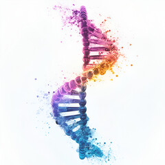 Canvas Print - Color structure of DNA