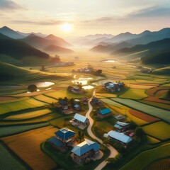Wall Mural - Korean field outdoors nature.