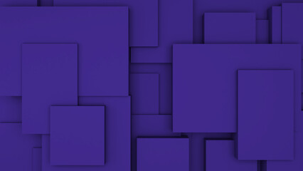 Poster - abstract geometric shape background purple square Used in graphics or background images to add various messages.,3d rendering
