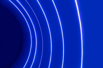 Leinwandbilder - Abstract background spiral swirl with neon light,flow of waves