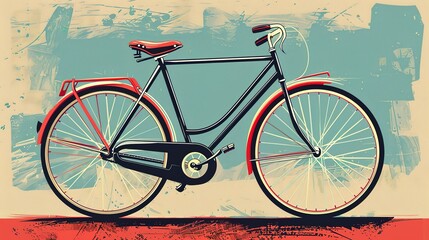 vintage bicycle illustration