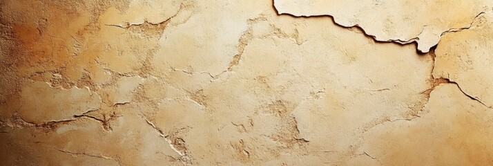 warm beige color stucco paint wall background in rough texture