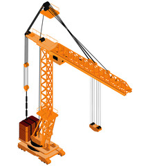 Construction cranes move tools and supplies for constructing buildings. ,Steel cranes are used to move a variety of commodities and goods.