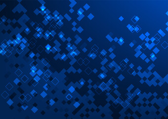 Fototapete - Abstract background technology. Layered geometric squares represent the massive cyber technology data collection of artificial intelligence AI systems. Illustration, vector, poster.