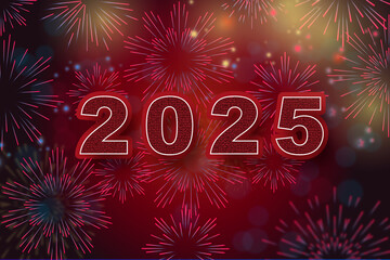 Happy new year 2025 background design