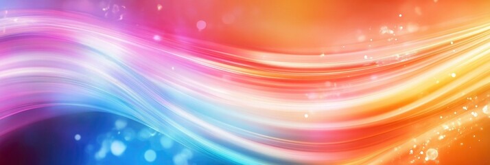 A colorful wave with a lot of sparkles. The colors are bright and vibrant, and the sparkles add a sense of movement and energy to the image. Scene is lively and dynamic, with a sense of excitement